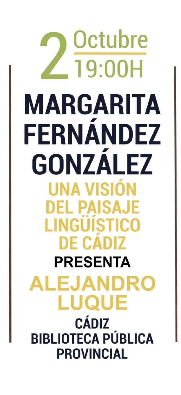 Conferencia de la Dra. Margarita Fernández González en el ciclo El paisaje lingüístico andaluz