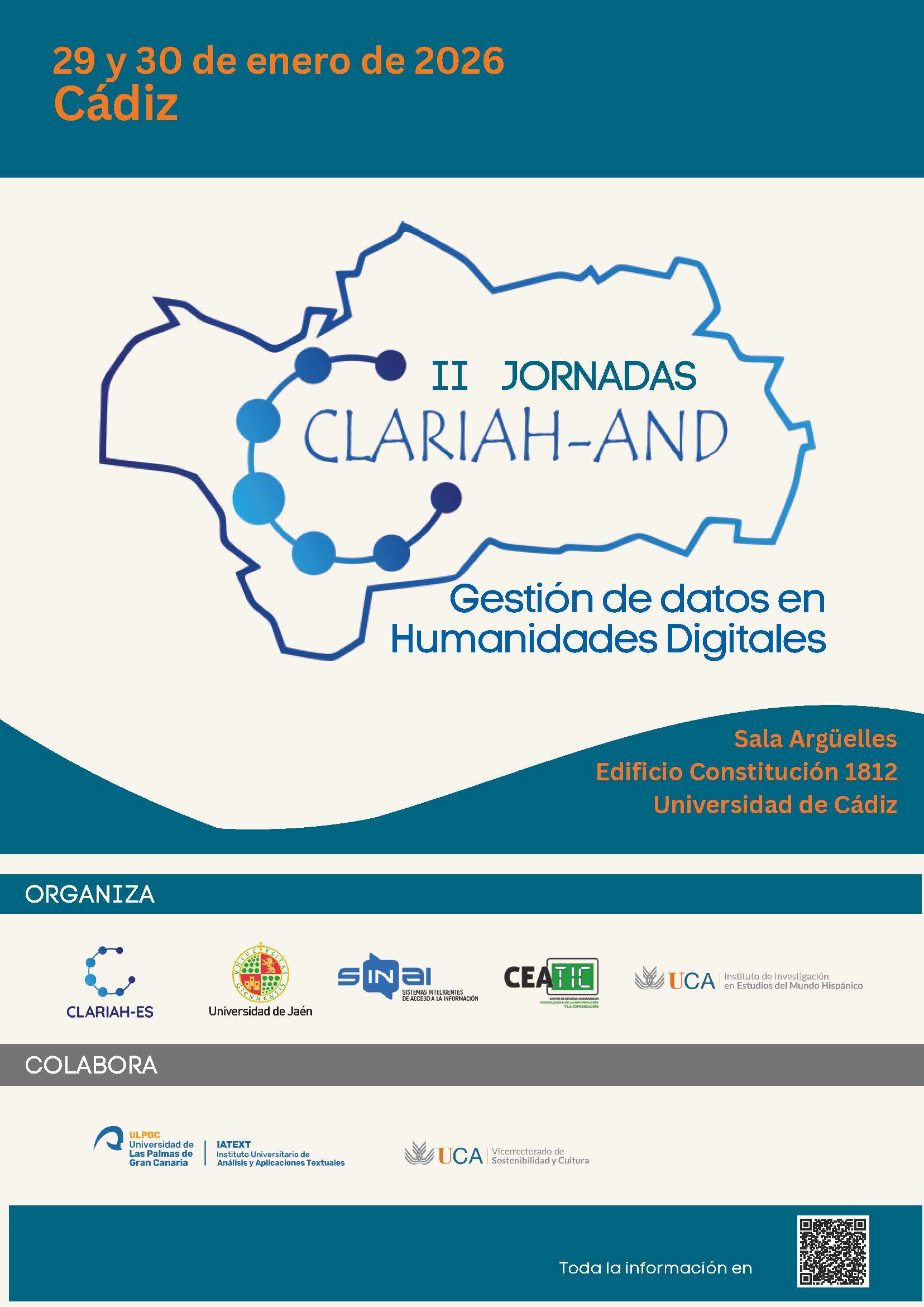 Comienzan las II Jornadas Clariah-AND 29 y 30 de enero
