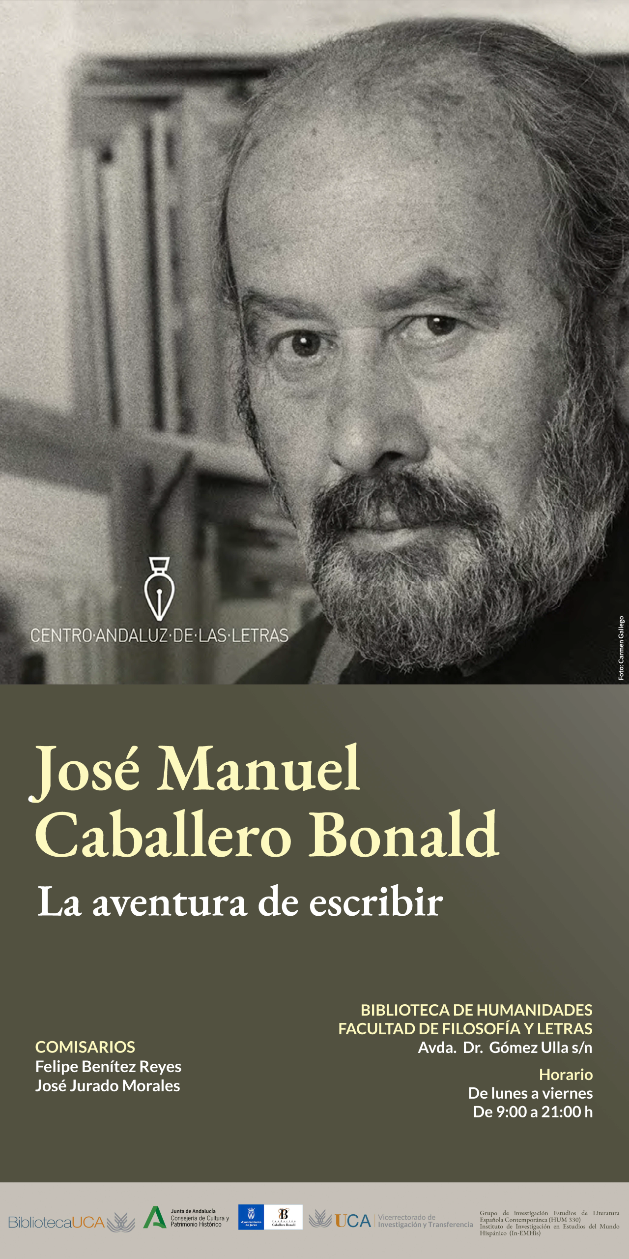 Inauguración de la Exposición: José Manuel Caballero Bonald. La aventura de escribir